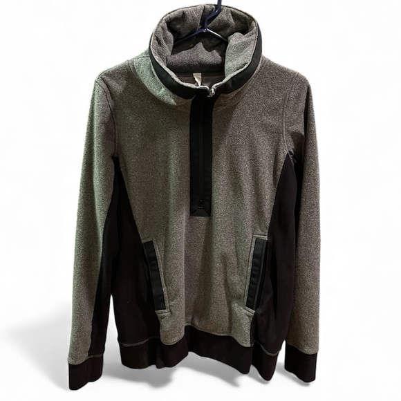 Lululemon Post Chaturanga Women’s Pullover Black / Ambient Grey / Black Size 6 - Picture 5 of 11